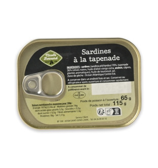 Lot de 2 boîtes de sardines à la tapenade