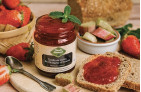 Confiture extra de rhubarbe et fraise